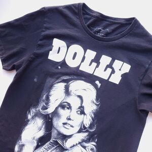 Dolly Parton T Shirt Sz M Black White Portrait Graphic 100% Cotton Country Music